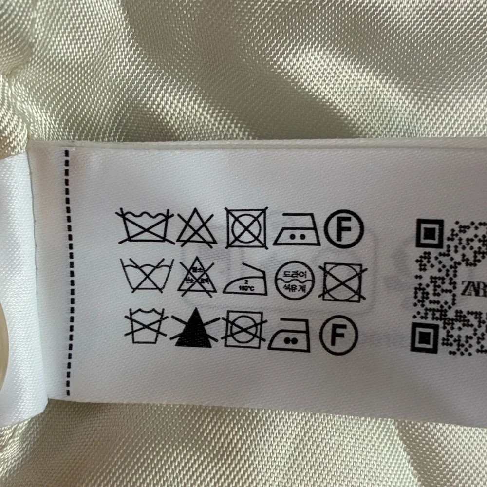 NWT. Zara ZW Collection Cream Wool Blend Frock Coat. Size XS. - Picture 11 of 12